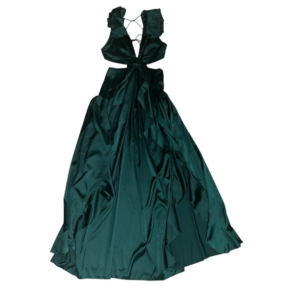 Women's Dark Emerald Green Formal Dress with Open Back - Picture 1 of 13
